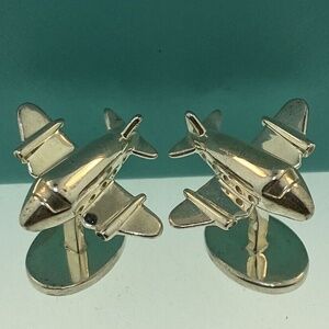 Tiffany & Co. Sterling Silver Plane Airplane Cufflinks Cuff Links